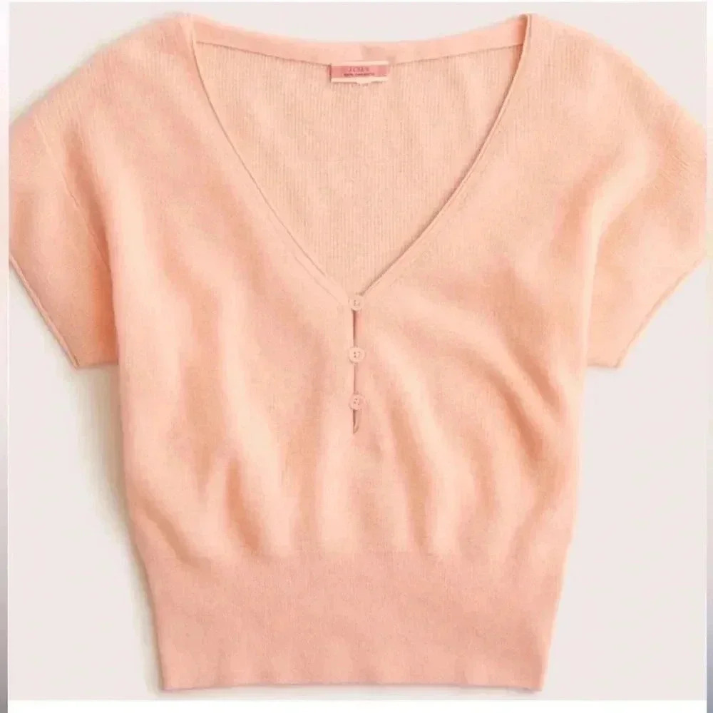 - JCrew feather weight cashmere sweater